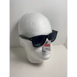 Retro Optix Classic Sunglases Plastic Shiny  Black Frames with Gray Lens NWT